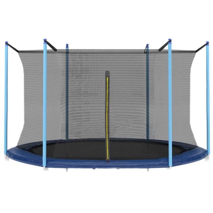 Trampolinfilet VIKING CHOICE – 305 cm – 6 Töpfe – Fermeture éclair – Filet ohne Kaderrohr schwarz