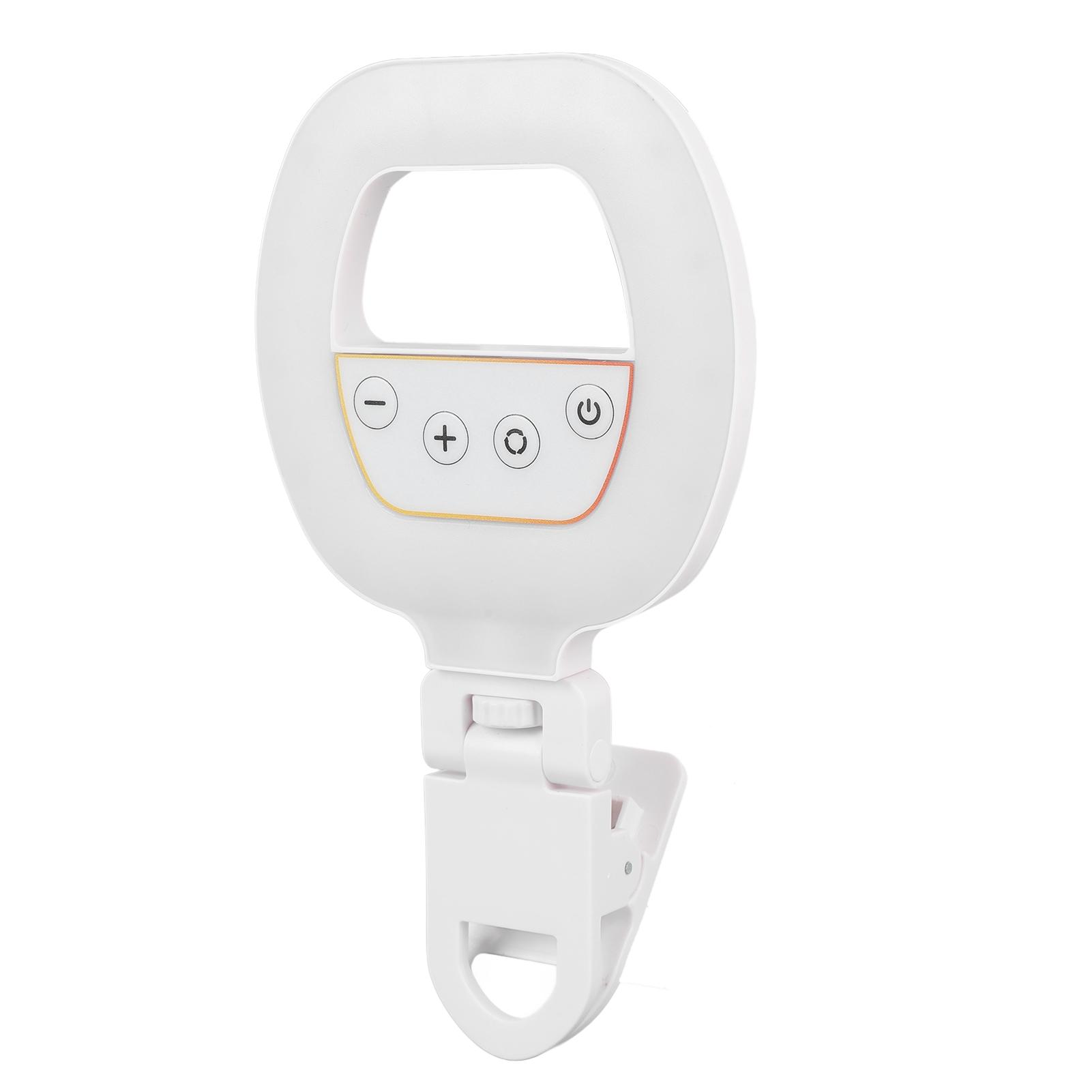 Handy Selfie Fülllicht 2700-6500K Clip On Wiederaufladbares Selfie-Licht LED Selfie Ringlicht für