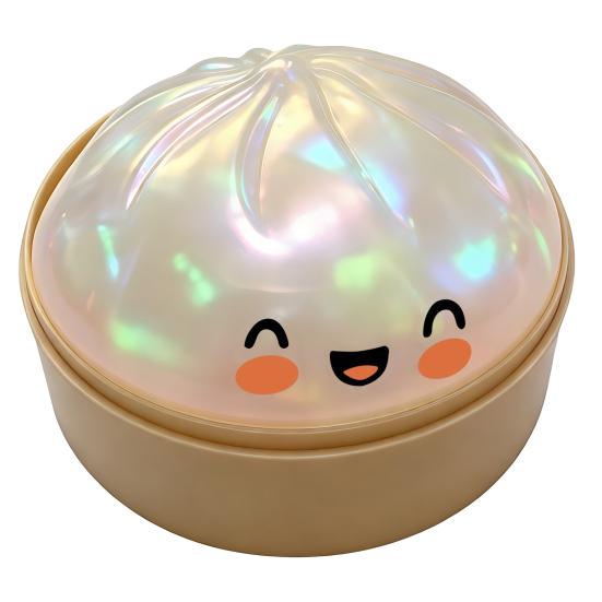 Brötchen Quetschspielzeug Niedliches Brötchen Stressabbau Realistische Simulierte Brötchenform Spielzeug mit Niedlichen Ausdrücken Sensorisches Fidget Spielzeug beige