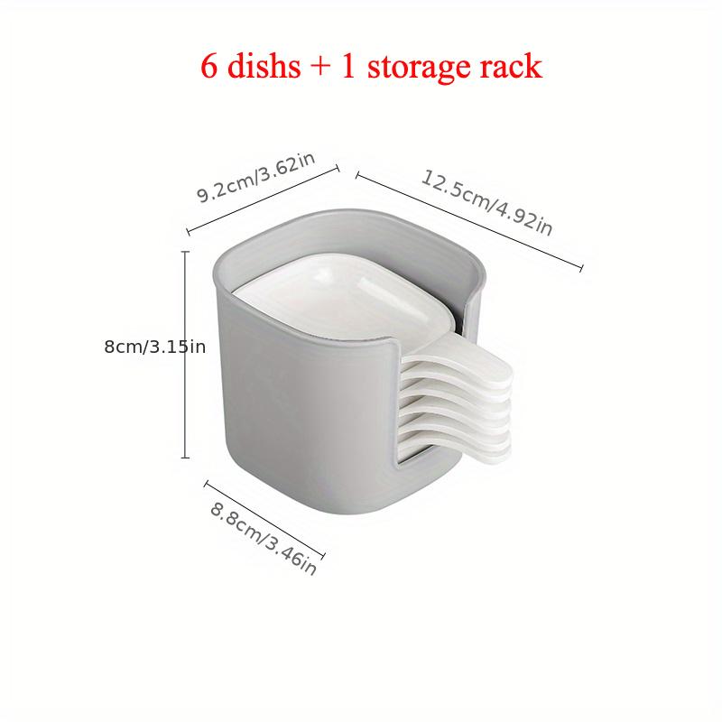 7 Stück/Set Lebensmittelsaucenschale, Dip-Schalen-Set, Steak-Saucenplatte, Gewürzschale, Käsesaucenschüssel, Snackschale, Tomatensaucenplatten gray