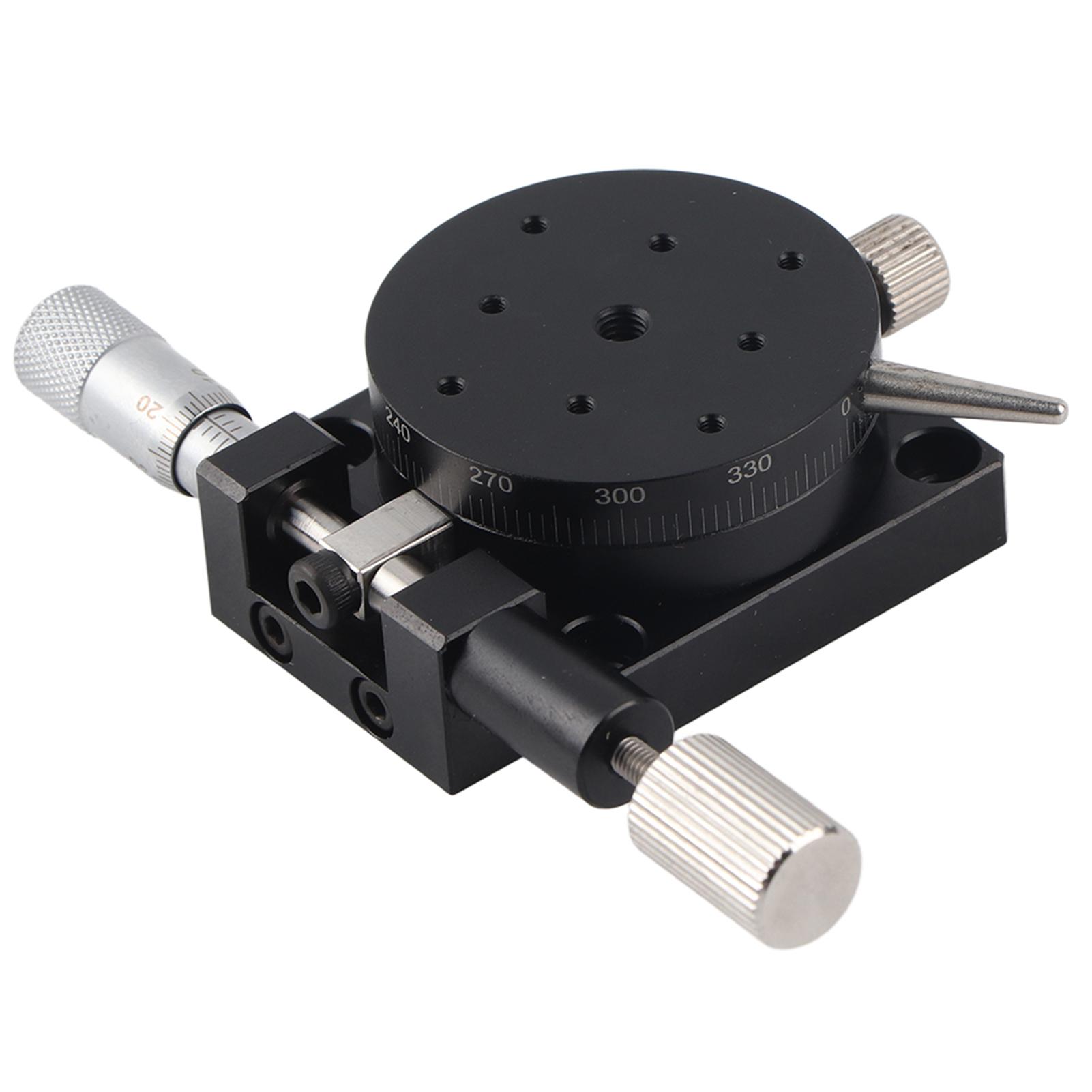R38 Manuelle Rotationsbühne Rotierende Plattform Präzisionslager Schiebe-Tuning-Bühne 38mm * 20mm