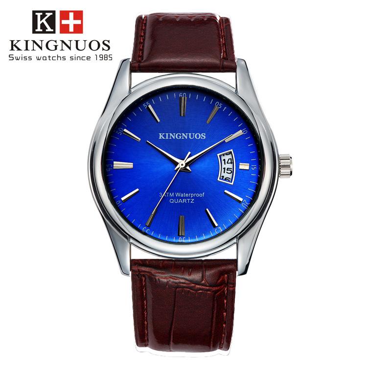 Herren Quarz Casual Armbanduhr 2024 Top Marke Luxus Herren Uhr wasserdicht Datum Uhr Sport Uhren braun/blau