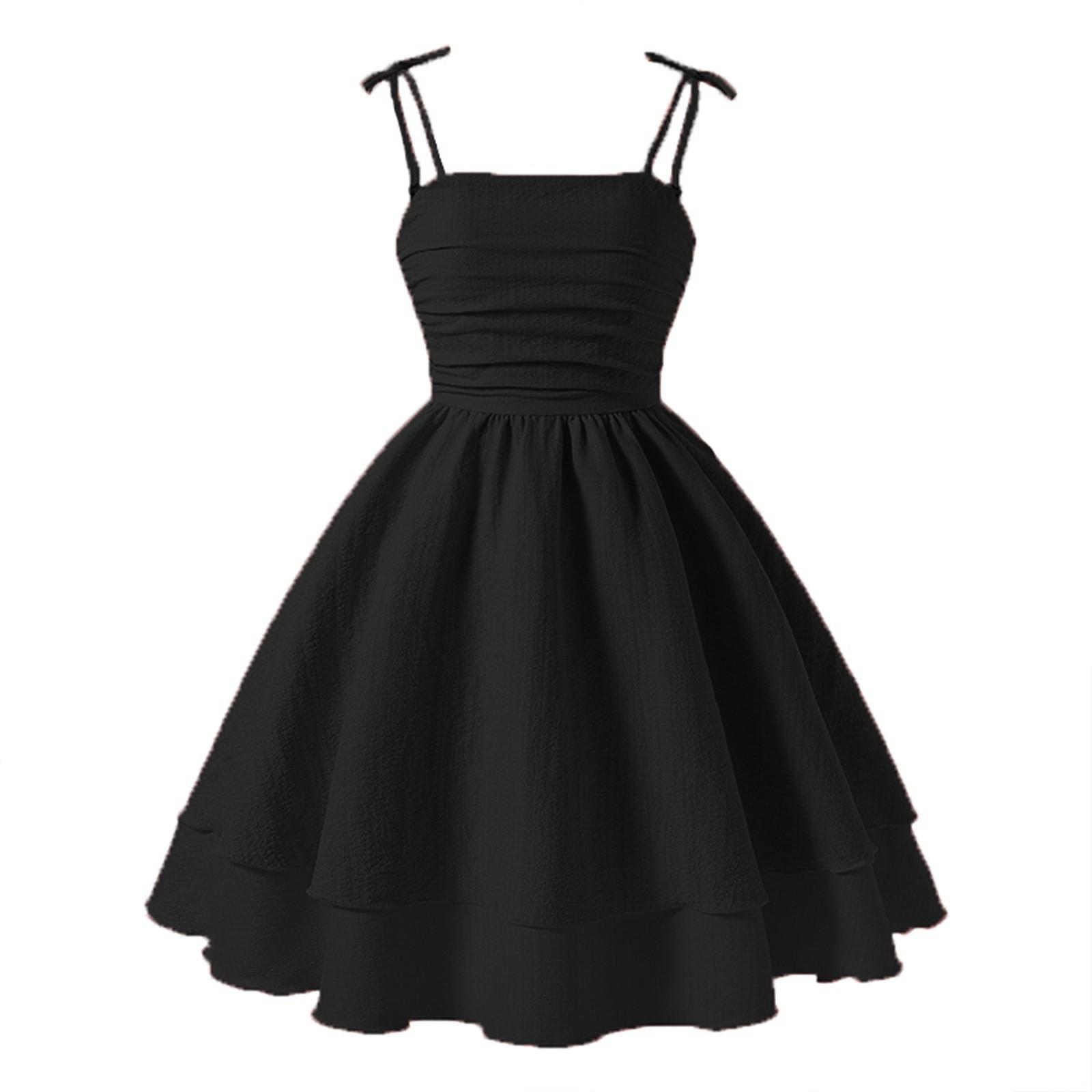 Kinderkleidung im Sommer Cuhk Kind Bogen Sling Prinzessin Mode Kleid 130 schwarz
