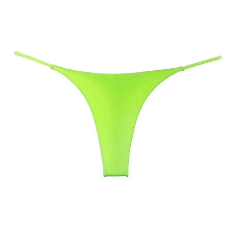 Damen Sexy Tanga Low Rise Höschen Bikini Baumwolle Slip Leopardenmuster G-String M-XXL L fluoreszierende grün