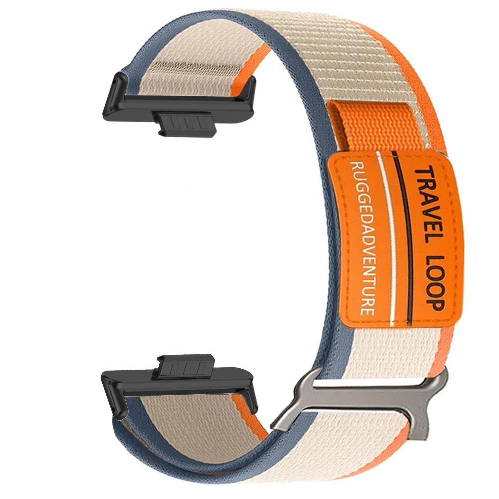 Nylonarmband für Huawei Watch Fit 4 Pro Band Sport Herren Damen Ersetztes Armband Huawei Fit 3 Fit 4 Travel Loop Correa Zubehör Huawei Fit 3 &Black elfenbein