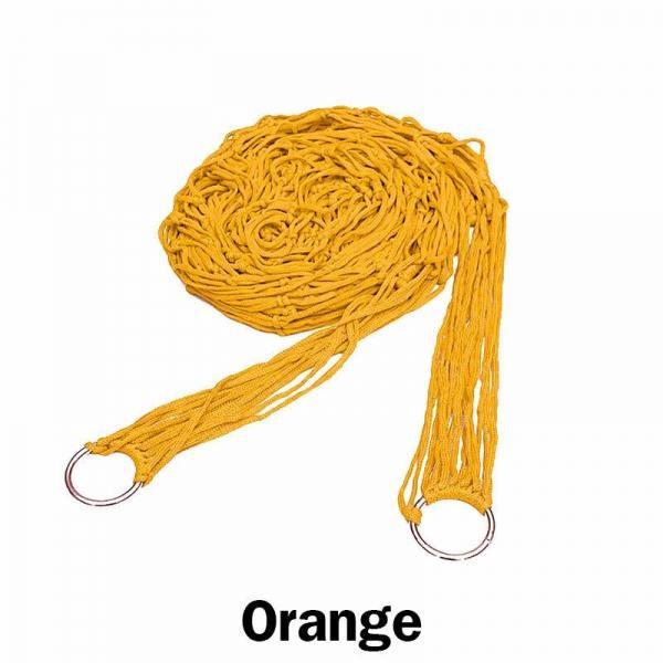 Strand Hängematte Tragbare Hängematte Mesh Net Seil Outdoor Camping Garten Schaukel Hängen Bett orange