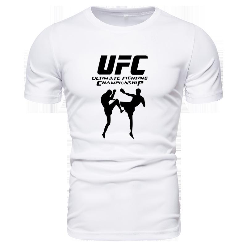 2025 UFC Sommer Herren Rundhals Kurzarm T-Shirt - Europäischer & Amerikanischer Stil L weiß