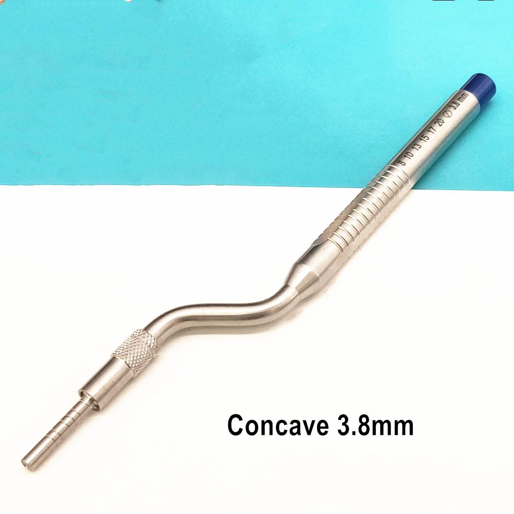 Dental Implantat Osteotom Werkzeug Dental Sinus Lift Hebe Werkzeug Gebogene Spitze Dental Labor Drücker zahnarzt Werkzeuge 1 piece Concave 3.8mm