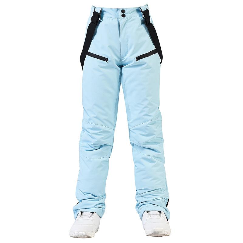 Neue Stil Skihosen Männer und Frauen Hosenträger Skihosen Winter Winddicht Wasserdicht Warm Verdickte Single-board Doppel-board Ski Hosen XS blau