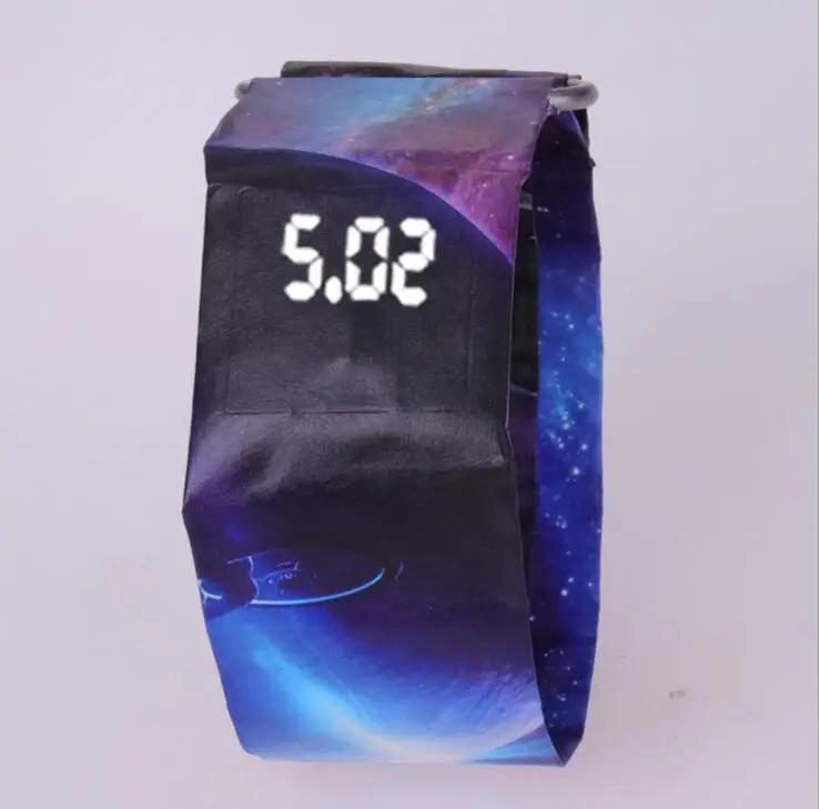 Neue Mode Kreative Papier LED Digitale Uhr Herrenuhren Wasserdichte Elektronische Uhren Herren Digitale Uhr reloj hombre gray