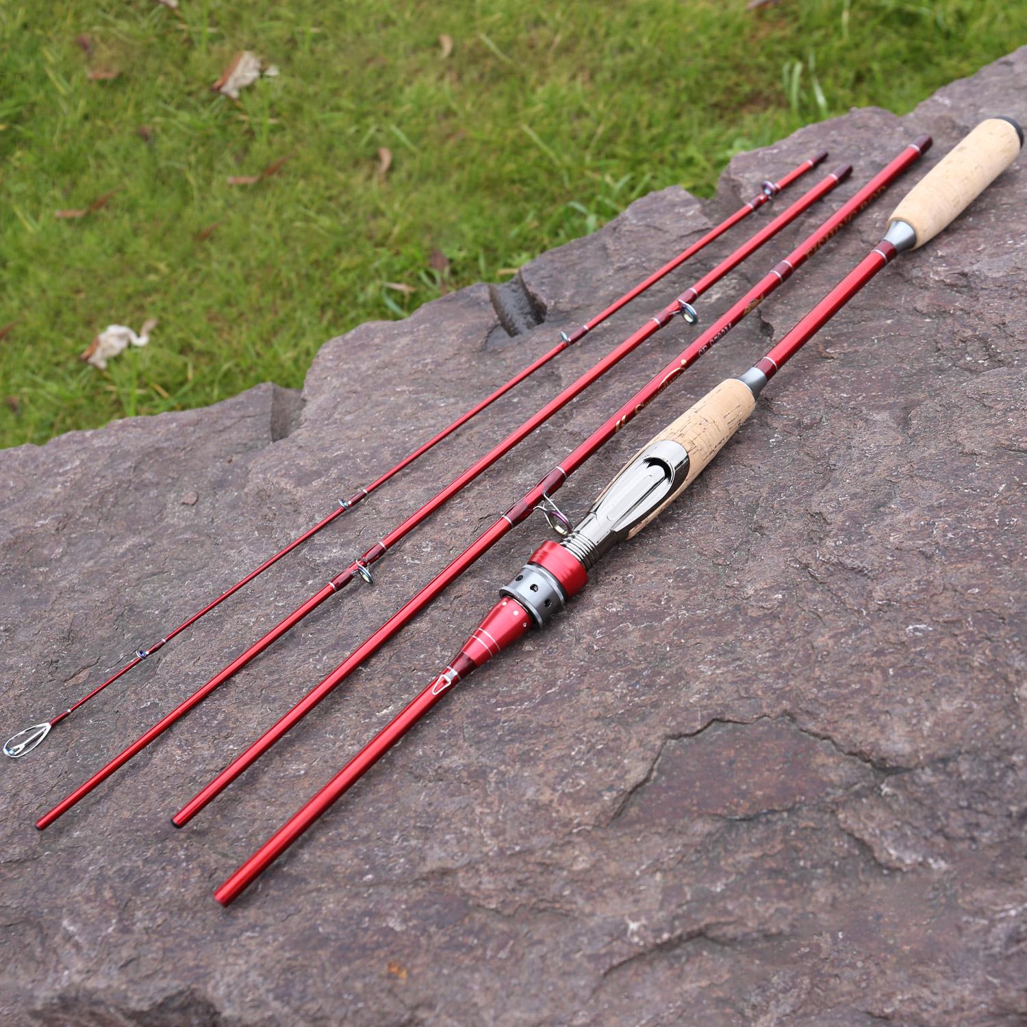 Angelrute 2,1 m/2,4 m Leichte Angelrute Baitcasting Angelrute zum Karpfenangeln 2.1M spinning