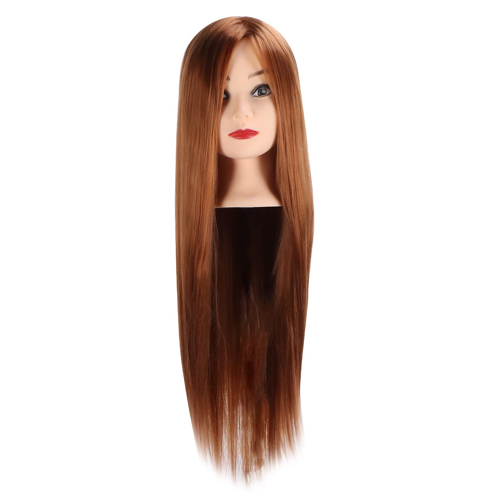 Friseur-Mannequinkopf, hellbraunes Haar, Flechten, Styling, Training, Mannequinkopf (mit Make-up)