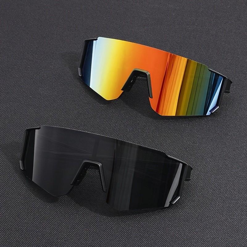 2 Stück UV400 Radsport-Sonnenbrille Herren Damen Fahrradbrille Sonnenbrille Outdoor-Sportarten Fahrrad Staubdichte Brille Brille für Herren Damen orange