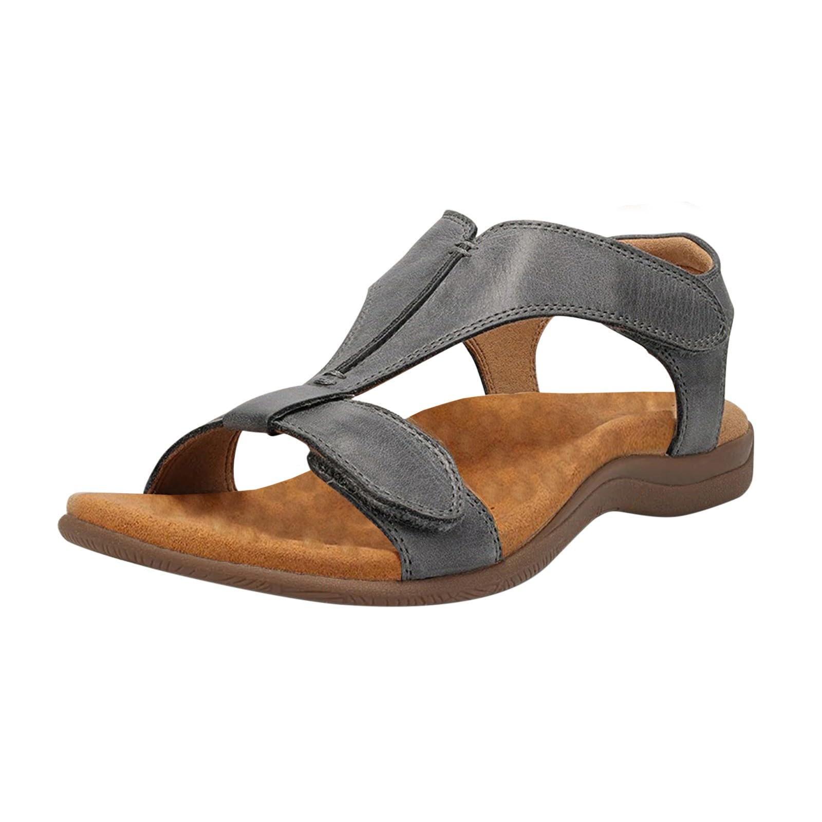 Orthopädische Sandalen Damen Weite Füße Damen Sandalen Barfuß Sommerschuhe Slingback Sommerschuhe Weite Sandalen Offene Strandsandalen 42