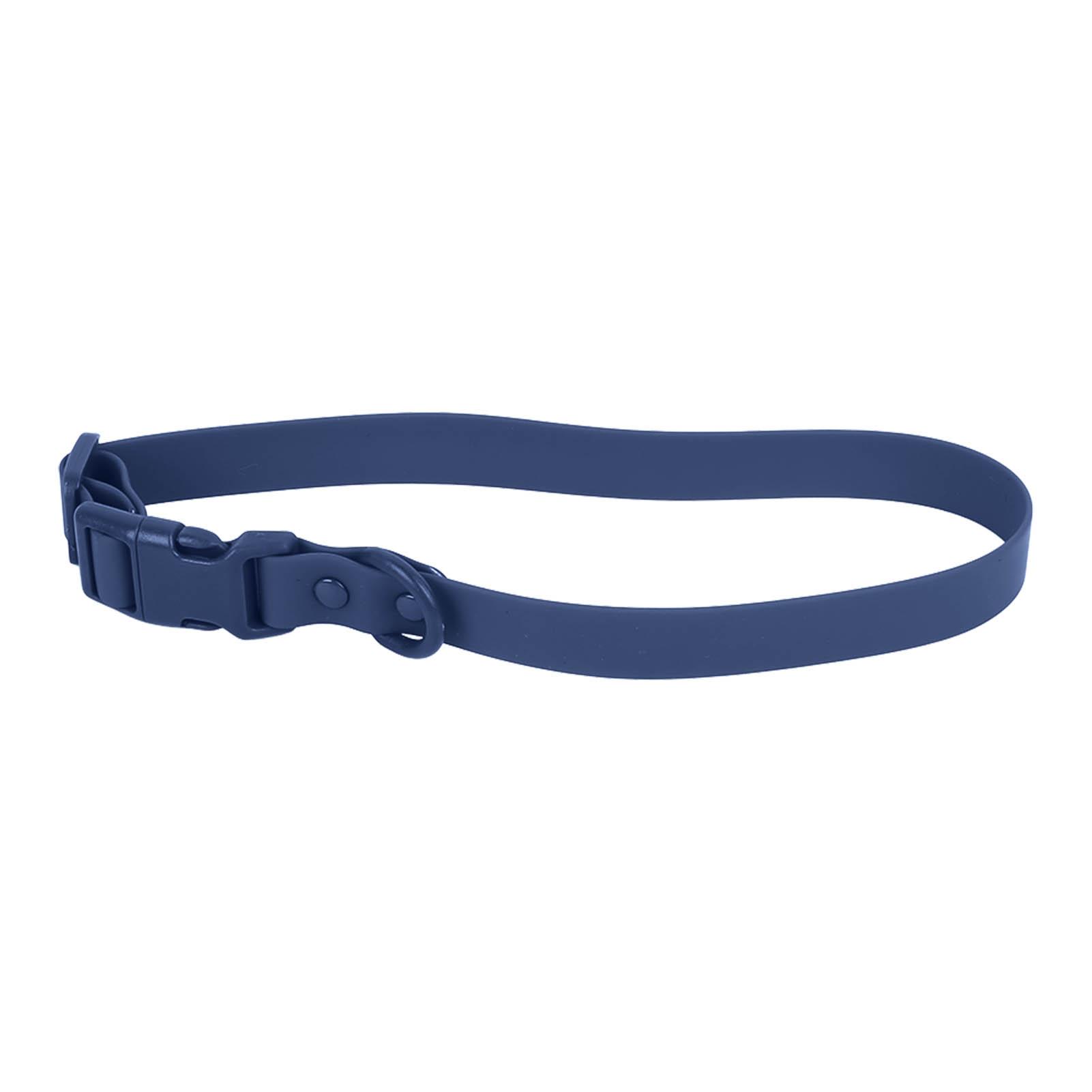 Verstellbares Hundehalsband Wasserdicht Rostfrei Leicht zu Reinigen Weich Flexibel Bequem PVC Hundehalsband 31?50cm/12.2?19.7in Adjustable dunkelblaue