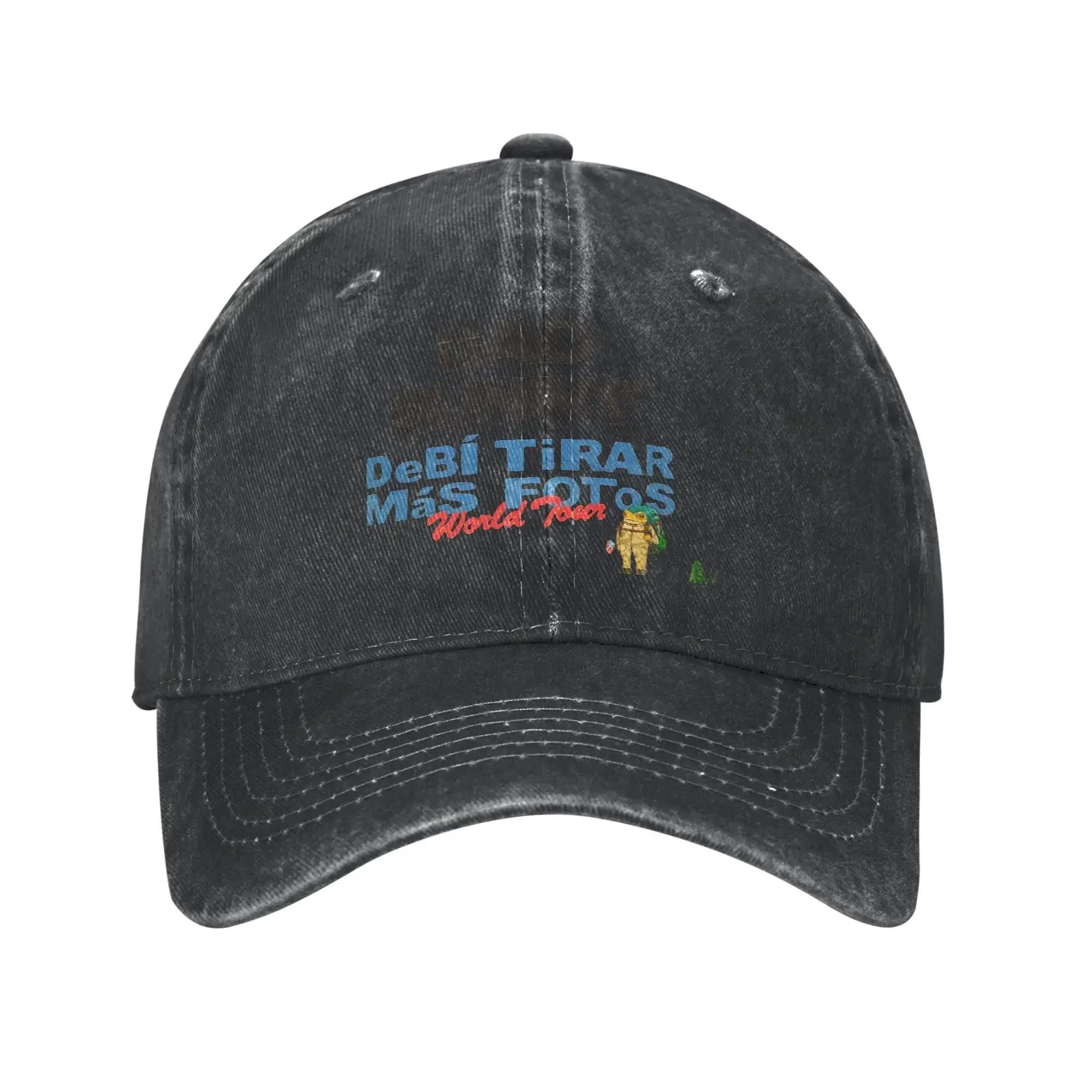 Unisex Bads Bunnys Sänger Debi Tirar Mas Fotos Welttournee 2025 Kappen Merchandise Baseballkappe Retro Trucker-Mützen Verstellbar One Size