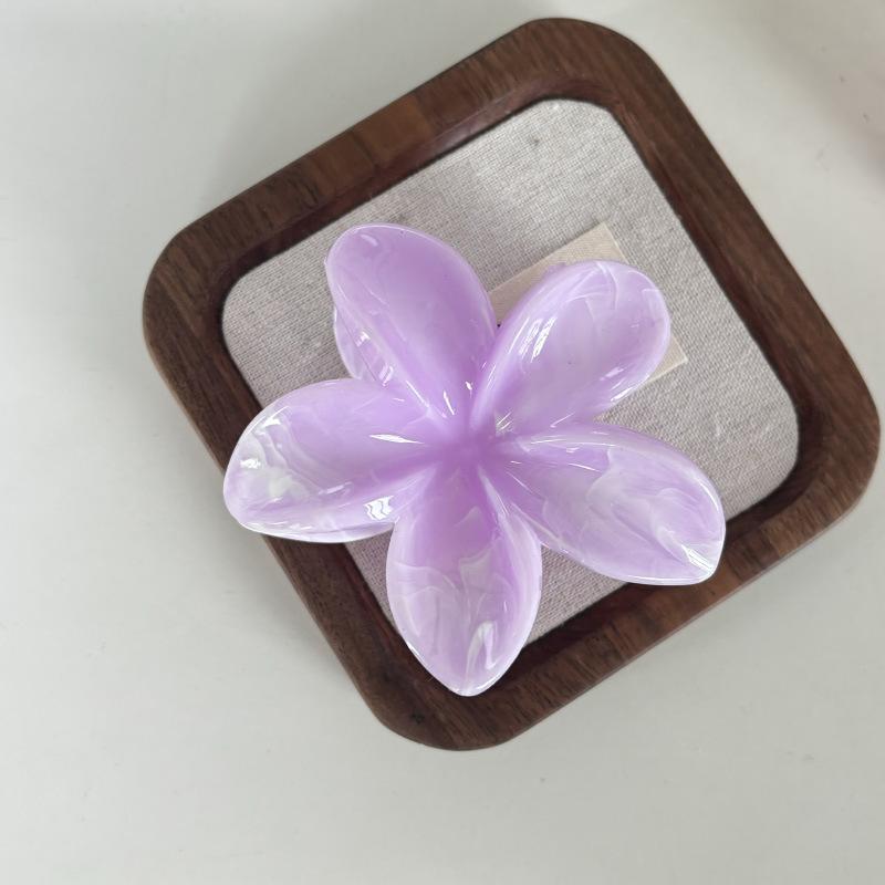 Blume Haar Krallen Sommer Strand Frauen Reise Haar Clips Böhmische Haarnadeln Mädchen Weibliche Mode Haar Zubehör Barrettes Kopfbedeckungen 9cm violett