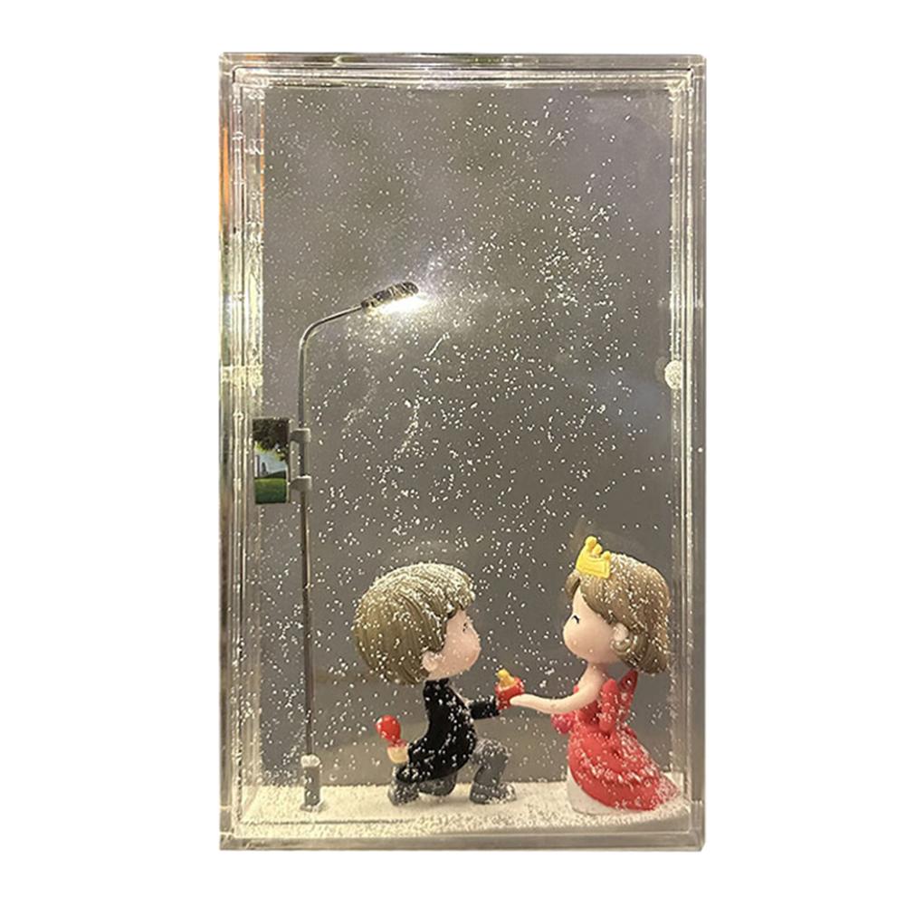 Schneeszene Nachtlicht Simulation handgefertigte Materialien Weihnachten verschneite Straße Nachtlampe Kunsthandwerk Dekorationen Weihnachtsgeschenke