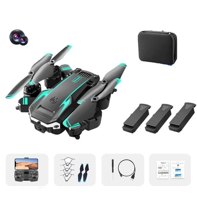 Neue S6 HD Drohne Luftaufnahmen Hindernisvermeidung Quadcopter Hubschrauber Fernbedienung Drohne Spielzeug Fernbedienung Flugzeug für Kinder 3 battery grün