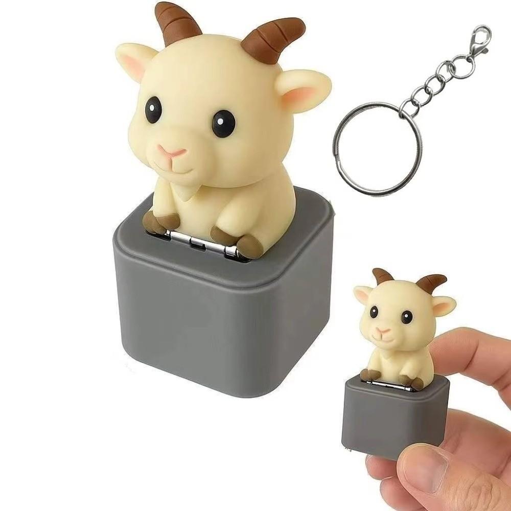 Fidget Tier Klicker Schlüsselanhänger LED-Licht Angstsensor Spielzeug Tragbares Stressabbau-Spielzeug Für Erwachsene Lamb