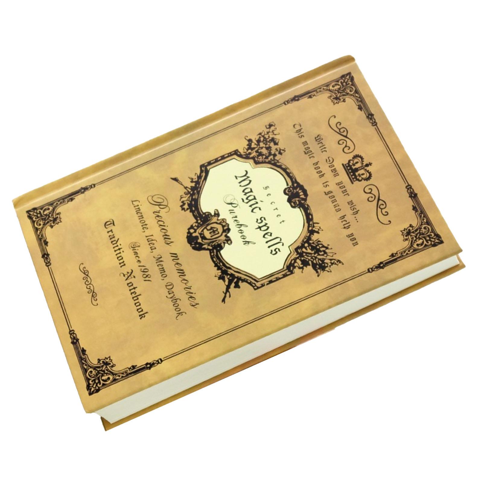 Notizbuch Retro-Muster 2,5 cm dick Beige Innenseiten Papier 21,3x14,5x2,5cm Business-Notizbuch für