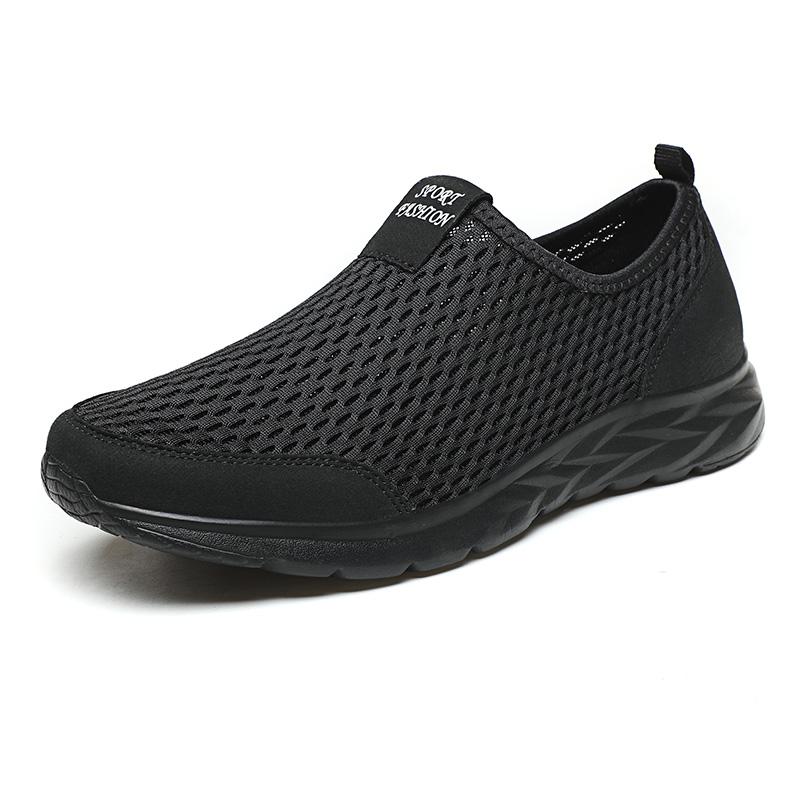 Sommer Mesh Atmungsaktive Männer Schuhe Licht Sport Paar Schuhe Männer Casual Schuhe Große Größe 49 Turnschuhe Männer 48 schwarz
