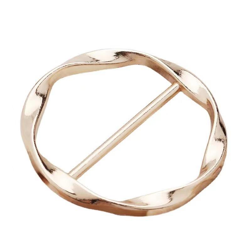 Ecke Saum Taille Geknotet Broschen Kristall Perle Metall Hijab Seidenschal Ring Clip Knopf Hemd T-Shirt Fixierter Halter Schal Schnalle 1PCS gold