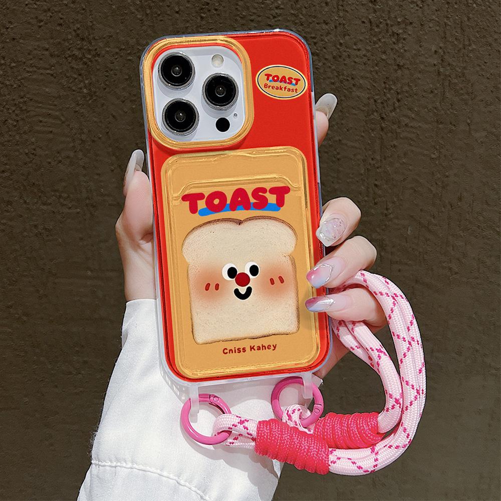 Niedliche Cartoon Handyhülle für iPhone 11 Hülle iPhone 13 12 16 14 15 Pro Max 7 8 Plus XR X XS SE 2 3 Handgelenkkette Weiche Kartenfach Hülle For iPhone 12 12Pro