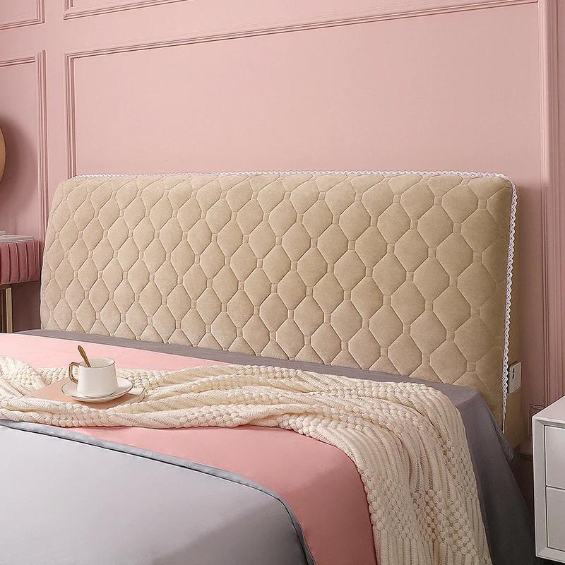 Bett-Kopfteil-Bezug, All-Inclusive-Bett-Kopfteil-Bezug, warmes weiches Bett, Anti-Staub-Bezug, verdickter Kopf-Rücken-Schutz W140 x H70cm