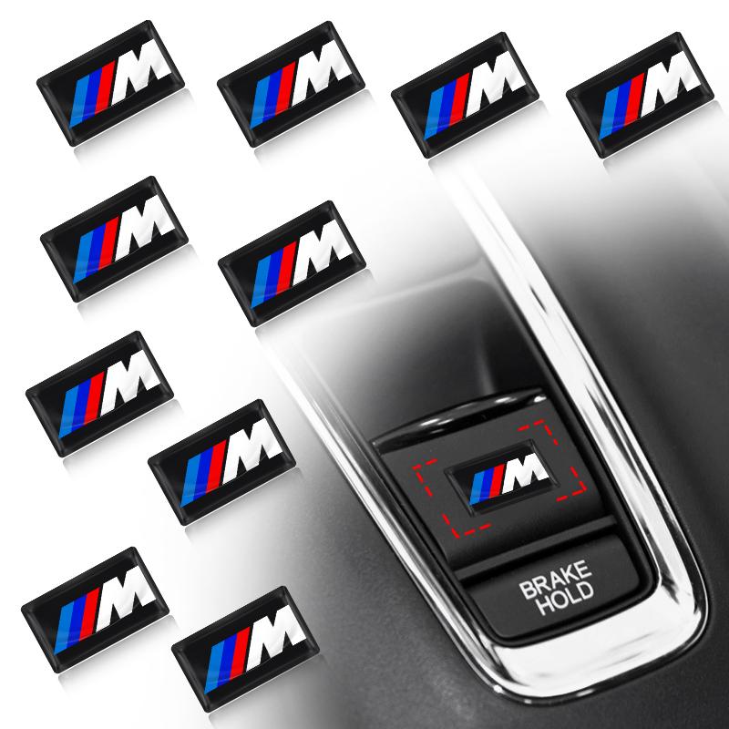 2/5/10 Stück Kohlefaser Lenkrad Auto Logo Emblem 3D Aufkleber Für BMW M E34 E36 E60 E90 E46 E39 E70 F10 F20 F30 X5 X6 X1 M3 M5 M6 E71 F01 F02 F87 2pcs