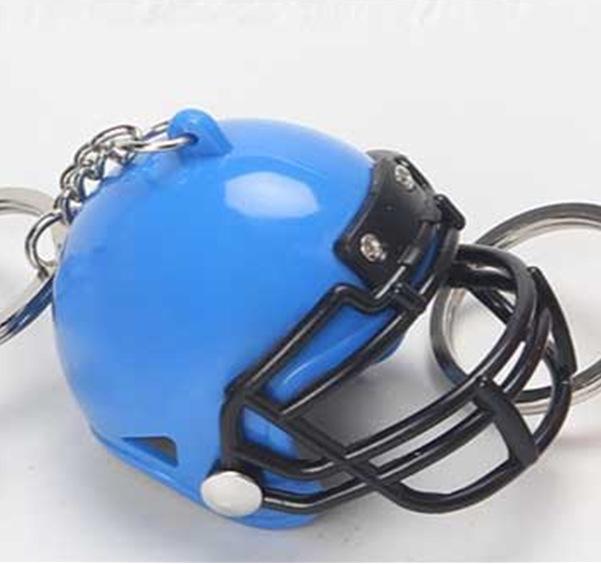 Rugbyhelm Schlüsselanhänger: Mini American Football Anhänger Ornament auf Lager Round Clasp