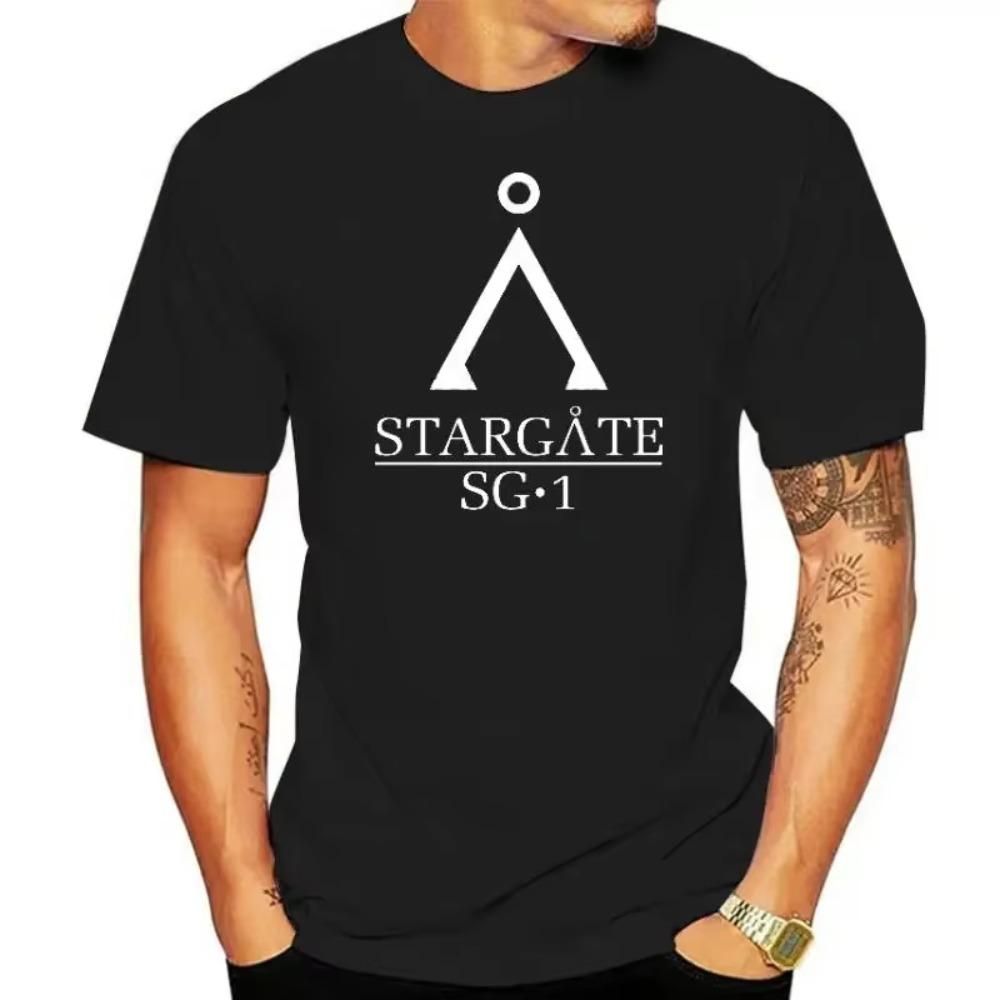 Stargate SG1 T-Shirt Vintage Stargate Atlantis Top T-Shirt Universe T-Shirt Herren T-Shirt L schwarz