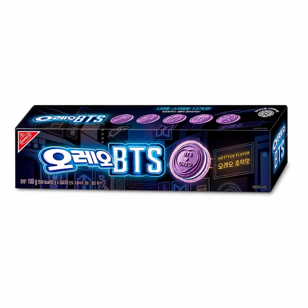 OREO BTS Lila Sandwich-Kekse im koreanischen Stil, 100g, 300g, 1000g #SugarPancake100g x 1pack black