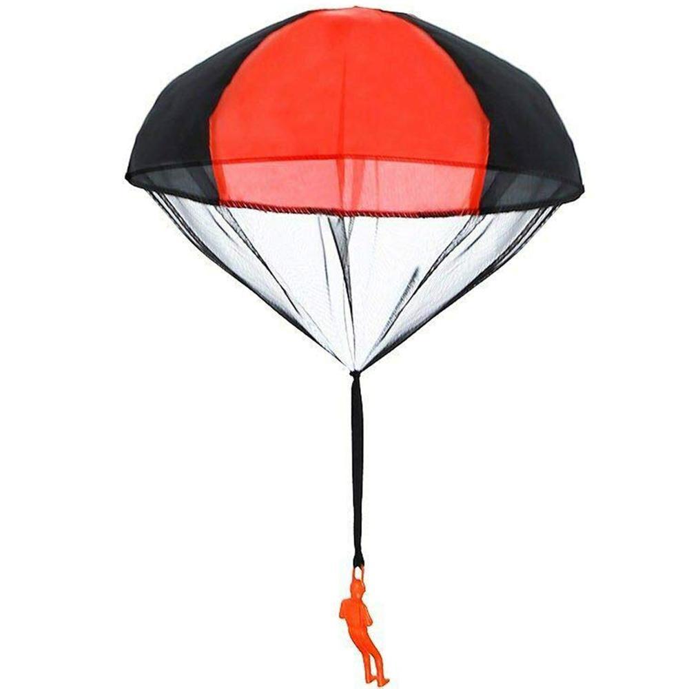 Handwerfender Mini-Soldat mit Tarnung, Fallschirm für Kinder, Outdoor-Spielzeug, Spiel, pädagogischer fliegender Fallschirm, Sport für Kinderspielzeug orange