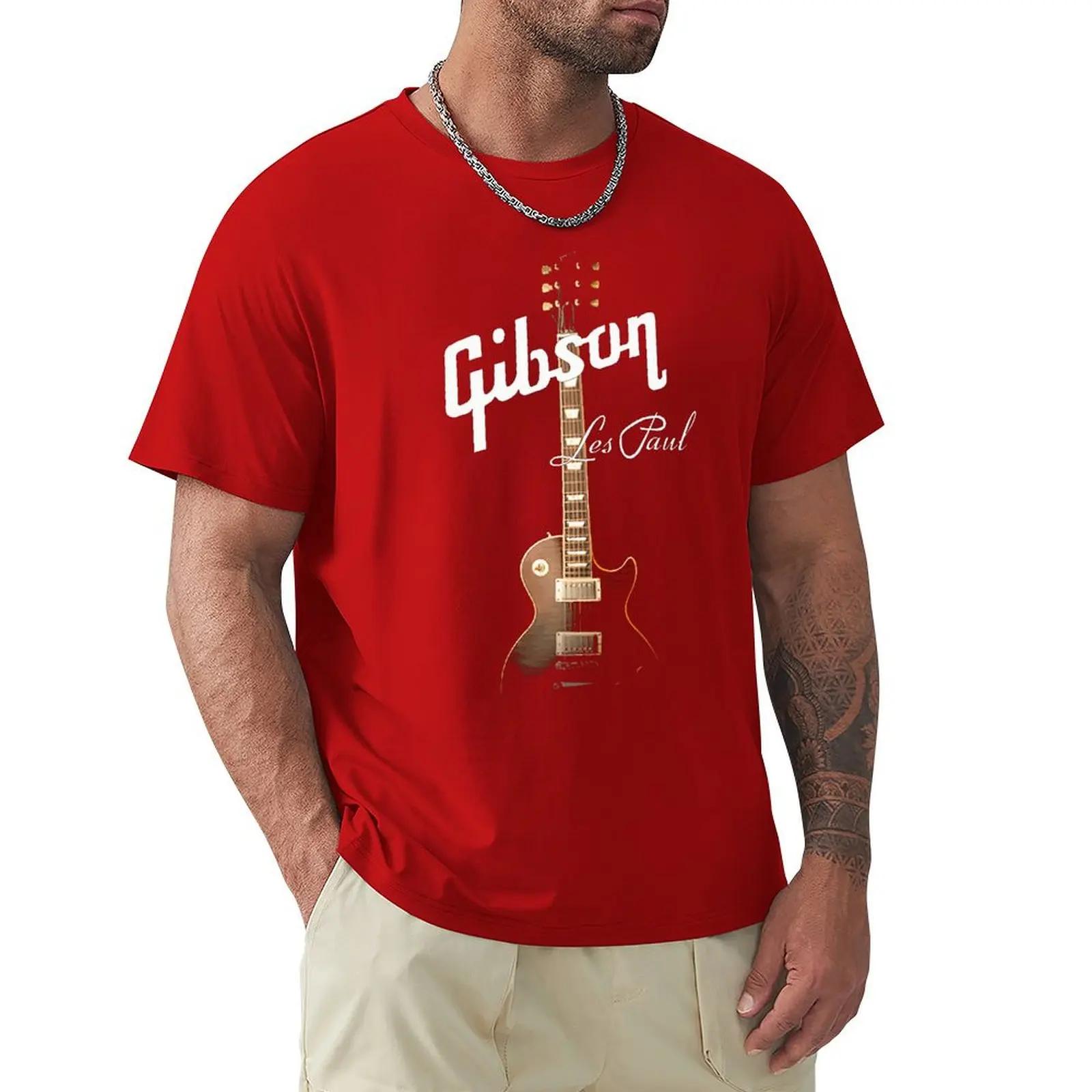Coole Gibson Gitarre T-Shirts Graphic Tee Herren Gibson T-shirts Rock Grunge Musik Liebhaber T-shirts Hipster Tops Hip Hop Casual Tops XXXXL blau