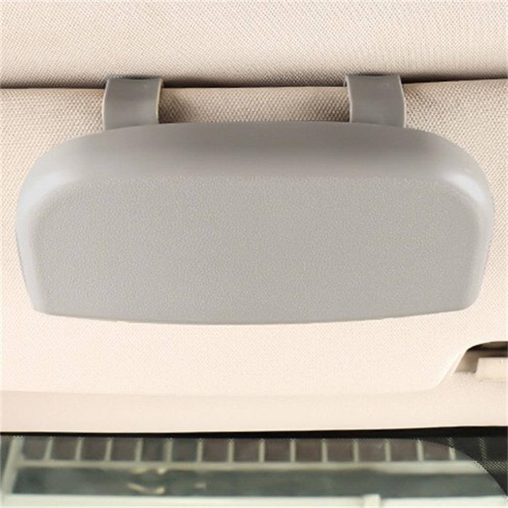 Brillenetui fürs Auto, tragbarer Sonnenbrillenhalter fürs Auto, Brillenetui für die Sonnenblende, Brillenhalter fürs Auto grau