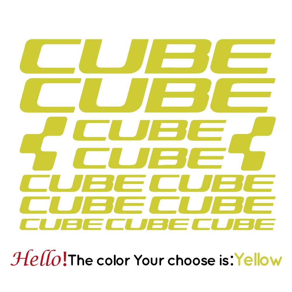 CUBE Fahrradrahmen Aufkleber Fahrrad Decal Zubehör Cube Rennrad Körper Vinyl Aufkleber 34cm X 26cm gelb