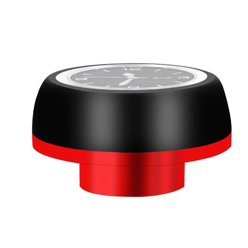 Fahrrad Steuersatz Vorbau Uhr Wasserdicht Quarzuhren Leuchtend Steuersatz Vorbau Uhr Fahrrad Vorbau Oberkappe Zubehör 1PCS rot/schwarz