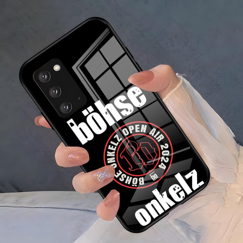 B-Bohse Onkelz Band Handyhülle für Samsung S26, S25 Plus, S20, S20 Plus, S22 Ultra, S23 FE, S21 Plus, S21 Ultra – Glasabdeckung Samsung S26 Ultra