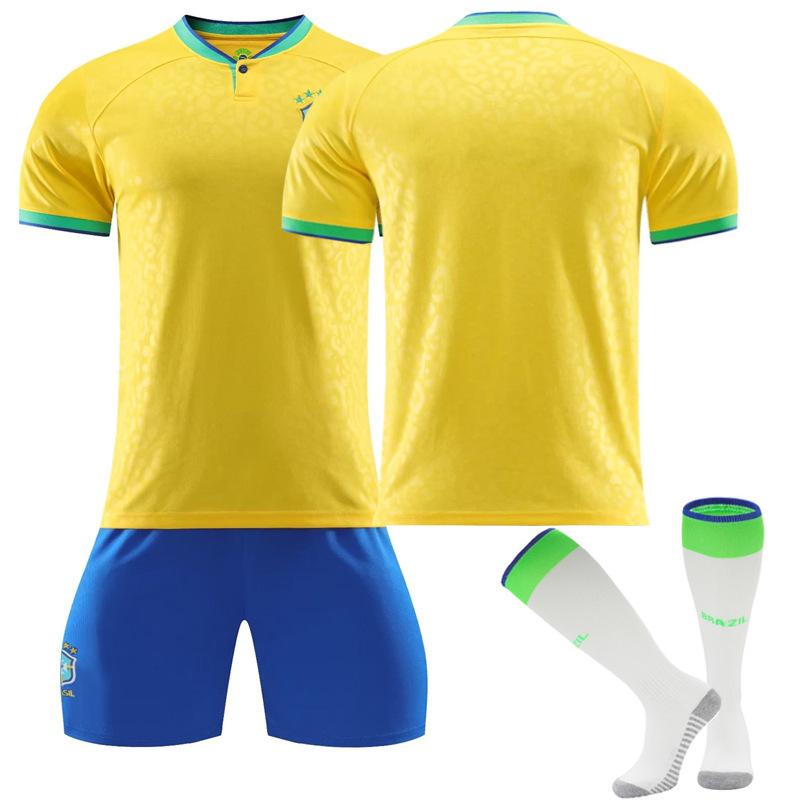 Brasilien Trikot Nr. 10 Neymar 20 Vinicius 9 Charlison 18 Jesus Trikot Fußball Kurzarm #S