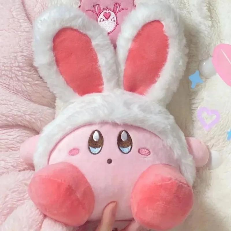 Kirby Plüschtiere mit Hasenohren Kuschelkissen Greifautomat Puppe Zimmerdekoration Kinderspielzeug Mädchen Weihnachtsgeschenk 20cm