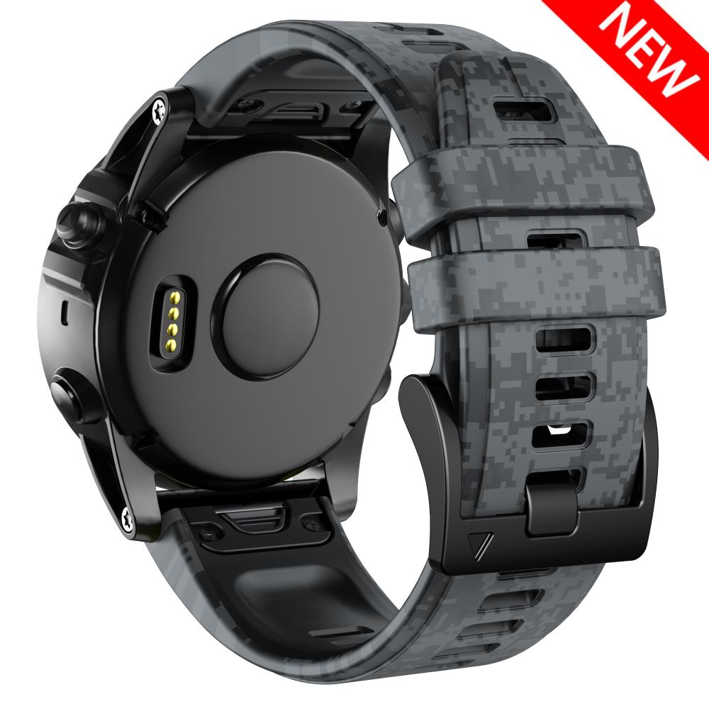 Ersatz 22mm 26mm Quickfit Camouflage Silikon Armband für Garmin Epix Gen 2 Fenix 7X 7 6X 6 Pro 5 5X Plus Armband Riemen 26mm Fenix 6X 6XPro