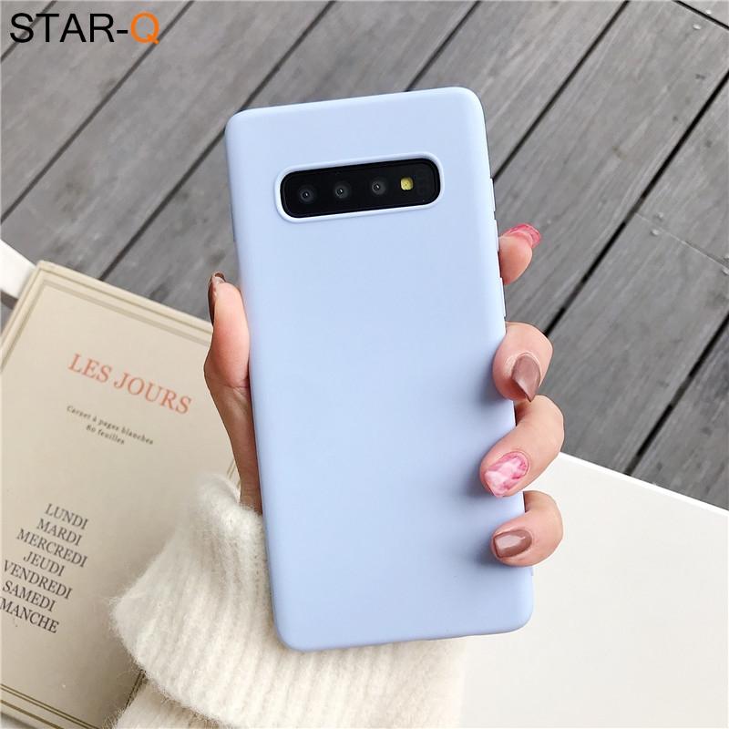 Silikonhülle für Samsung Galaxy S8 S9 S10 Plus S20 S21 S20FE S21FE S20Ultra Candy Color Hülle für Samsung Note8 Note9 Telefonabdeckung Samsung S21 licht lila