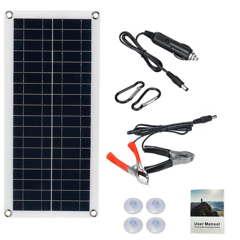 Solarzelle 10A-100A Controller Solar Panel für Camping Telefon RV Auto MP3 PAD Ladegerät Outdoor Batterie Versorgung 【8】Solar panel none controller