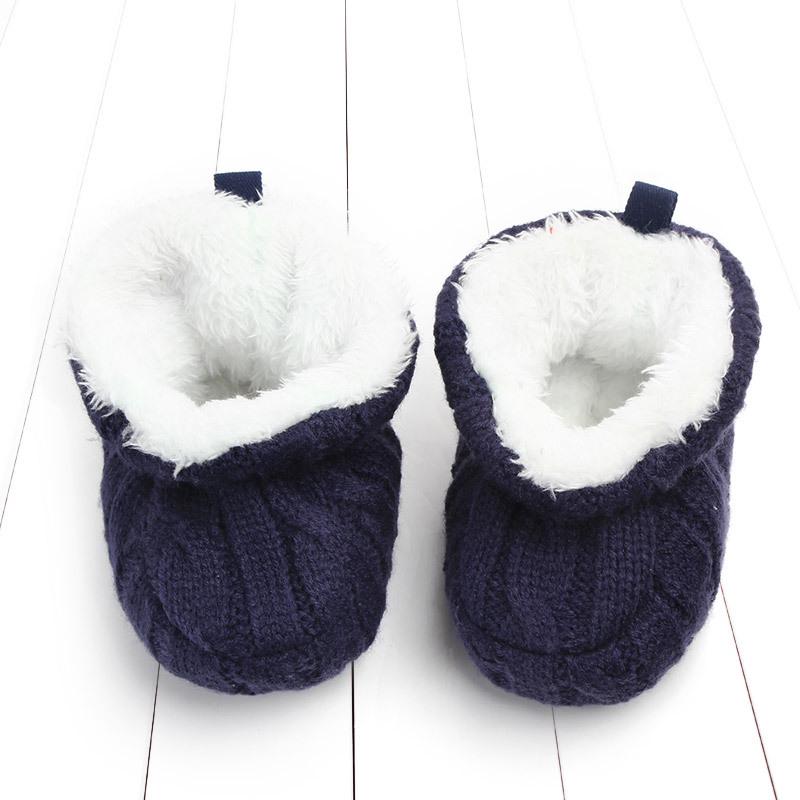 Baby-Winterschuhe für Neugeborene, weiche Sohle, Winter, Kleinkind, warm halten, erste Wanderschuhe 13 navy blau