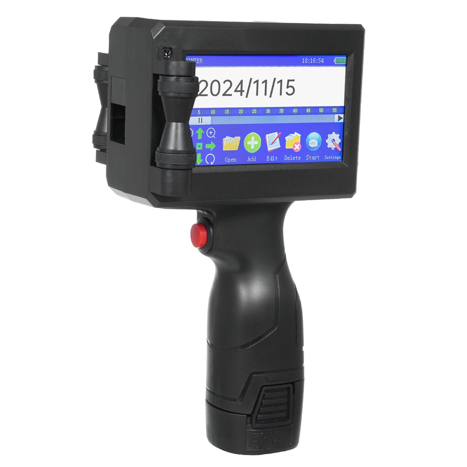 Handdrucker, tragbarer Tintenstrahldrucker, hochauflösender Tintenstrahl-Codedrucker mit 4,3-Zoll-LED EU