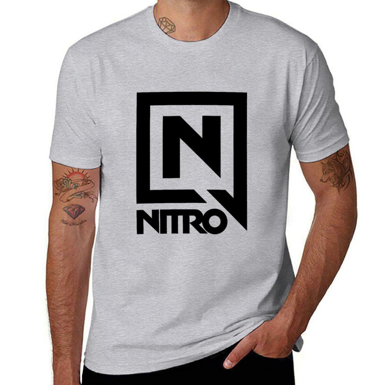 Ski-Nitro-Snowboard T-Shirt Vintage Kleidung Oversizeds Schwarze Kawaii Kleidung Herren T-Shirt L gray