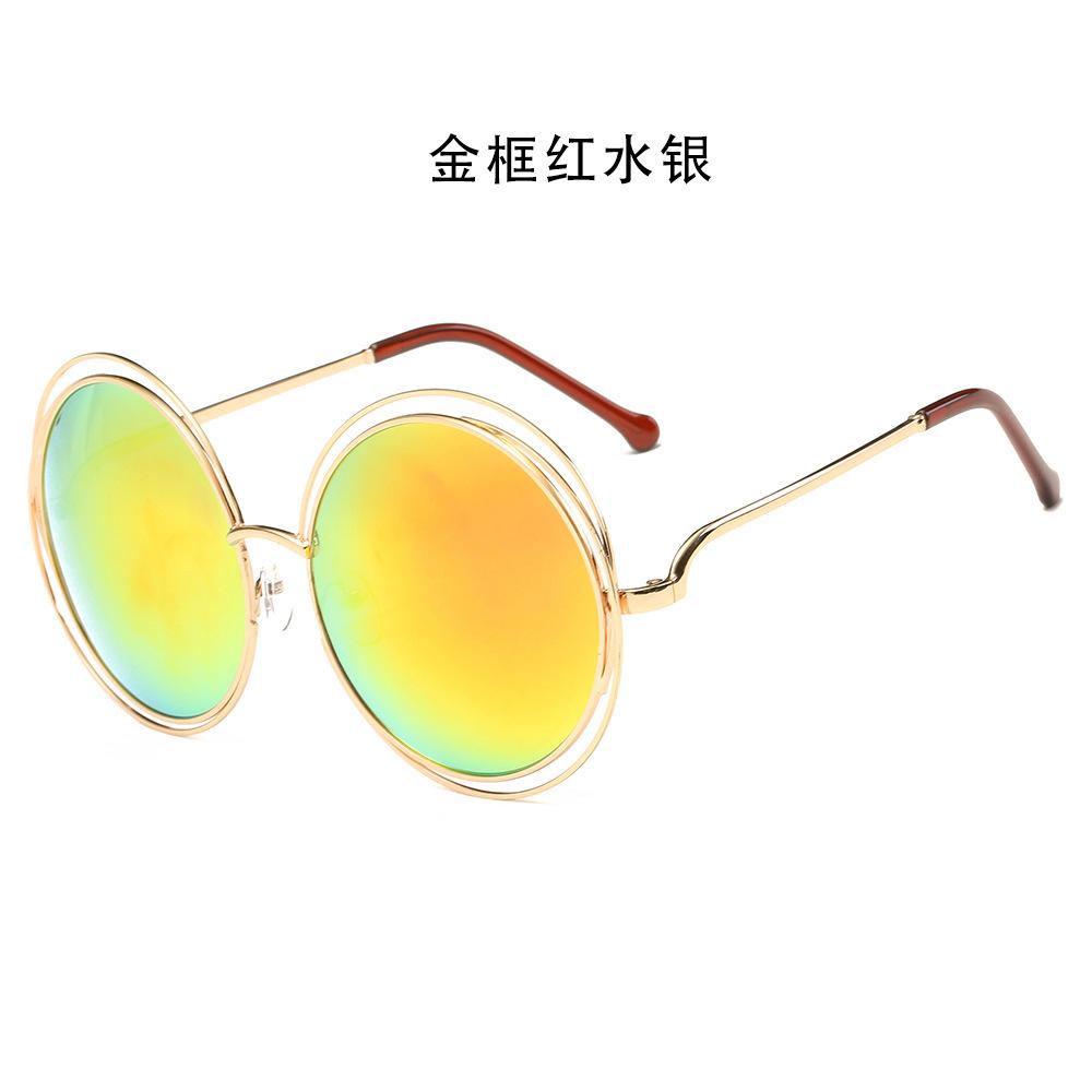 Luxus Runde Sonnenbrille Damen Marke Designer Vintage Retro Übergroße Sonnenbrille Weiblich Sonnenbrille Für Frauen Sonnenbrille Spiegel EMA