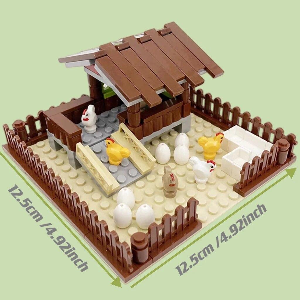 Hochwertiger Moc Hochwertiges Huhn Hochwertiger Stall Hochwertiges Hühnerhaus Hochwertiges Gebäude Hochwertige Bausteine Hochwertig für Jugendliche S brown