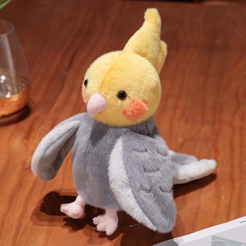 Kawaii Vogel Plüschtiere Künstliche Vögel Stoffpuppe Niedlicher Lebensechter Papagei Spatz Plüsch Handpuppe Kindergeburtstag Weihnachtsgeschenk 25cm